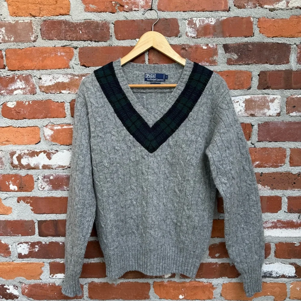 Vintage Polo Ralph Lauren Blackwatch Cricket Wool‎ Sweater Small